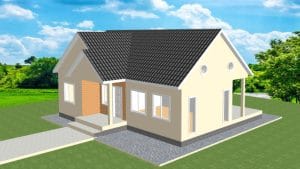 Montažna kuća Maker model Vojka tip 115, prizemna, trosobni stan